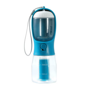 3 in 1 portable dog water bottle food container waste bag dispenser travel cup 1