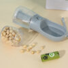 3 in 1 portable dog water bottle food container waste bag dispenser travel cup 5