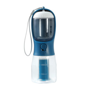 3 in 1 portable dog water bottle food container waste bag dispenser travel cup 9