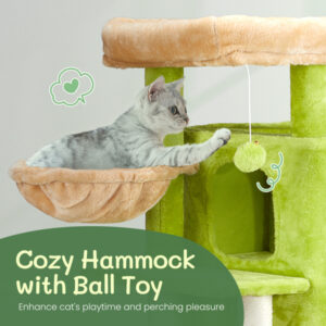 3inch yellow green speaker shaped double layer cat house hammock cat bed soft comfortable indoor pet furniture 5