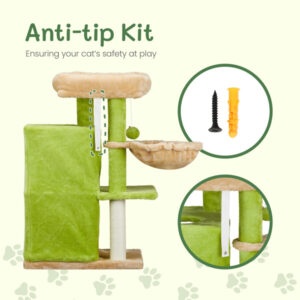 3inch yellow green speaker shaped double layer cat house hammock cat bed soft comfortable indoor pet furniture 7