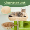 3inch yellow green speaker shaped double layer cat house hammock cat bed soft comfortable indoor pet furniture 8
