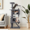 53 inch cat climbing frame multi level indoor cat tower condo furniture scratcher perch playhouse stable pet tree 4