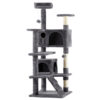 53 inch cat climbing frame multi level indoor cat tower condo furniture scratcher perch playhouse stable pet tree 5