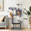 57inch cat climbing frame large indoor cat tree multi level scratching post pet playhouse durable sturdy 88