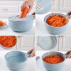 8 In 1 Mandoline Slicer With Strainer Vegetable Cutter Kitchen Accessories - Image 5