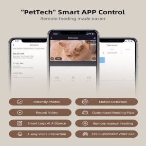 automatic cat feeder with camera smart pet feeding dispenser timer wifi app control dog food bowl portion tracker 6