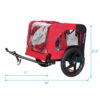bicycle trailer for pets foldable dog bike carrier outdoor with reflectors safety lightweight portable travel stroller cart 6