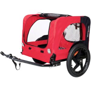 bicycle trailer for pets outdoor foldable dog trailer with reflectors