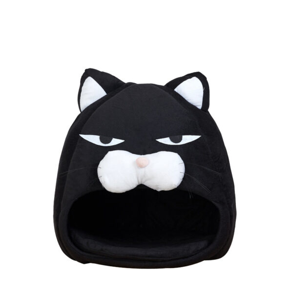 cat bed with litter mat cozy sleeping nest soft pet bed integrated litter catcher 3