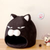 cat bed with litter mat cozy sleeping nest soft pet bed integrated litter catcher 6