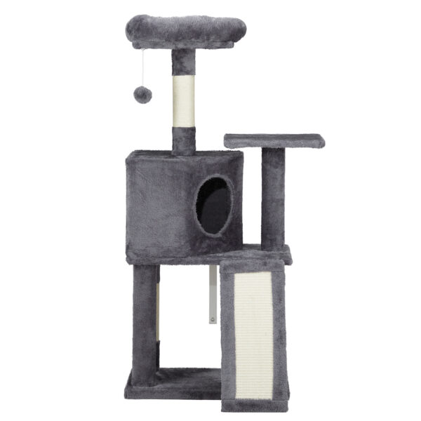 cat climbing house dark grey trapezoidal scratcher activity frame indoor furniture pet toy wall mounted safe durable 5