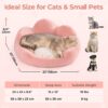 cat couch bed 23 inch washable round pet sofa non slip bottom soft comfy cushion pink sleeping mat indoor 4