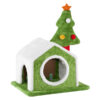 cat house christmas tree climbing frame indoor pet furniture scratching post holiday decorative toy condo playhouse perch 8