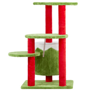 christmas tree cat climbing frame holiday decor pet furniture scratching post interactive toy festive playhouse winter indoor decoration 1