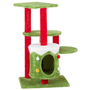 christmas tree cat climbing frame holiday decor pet furniture scratching post interactive toy festive playhouse winter indoor decoration 9