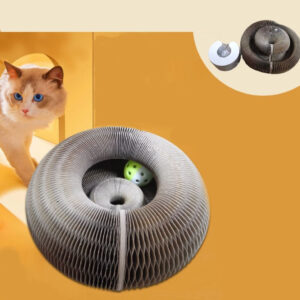 corrugated and foldable cat paper nest