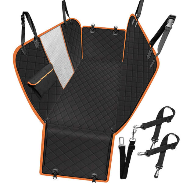 Dog Car Seat Cover Pet Carrier Back Seat Mat With Zipper For Travel - Image 4