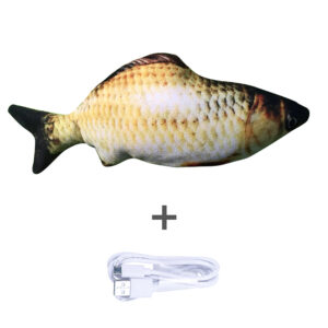 electric jumping fish toy without catnip simulation wiggling floppy interactive usb charging pet toy for cats 1212