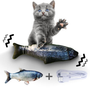 electric jumping fish toy without catnip simulation wiggling floppy interactive usb charging pet toy for cats 123444
