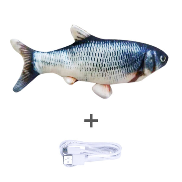 electric jumping fish toy without catnip simulation wiggling floppy interactive usb charging pet toy for cats 12452