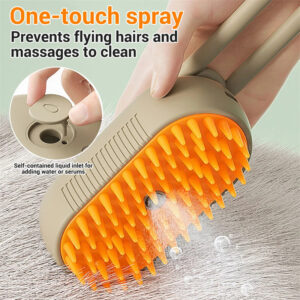 electric steam brush for cats dogs pet grooming cleaning detangle sanitize 1