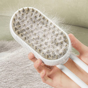 electric steam brush for cats dogs pet grooming cleaning detangle sanitize 8