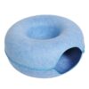 four seasons cat nest round felt pet bed all year comfort soft cozy durable 3