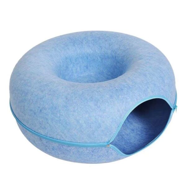 four seasons cat nest round felt pet bed all year comfort soft cozy durable 3