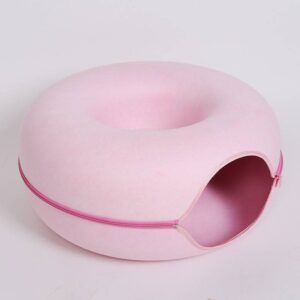 four seasons cat nest round felt pet bed all year comfort soft cozy durable 4