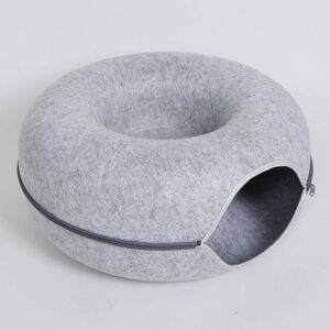 four seasons cat nest round felt pet bed all year comfort soft cozy durable 7