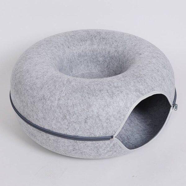 four seasons cat nest round felt pet bed all year comfort soft cozy durable 7