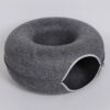 four seasons cat nest round felt pet bed all year comfort soft cozy durable 8