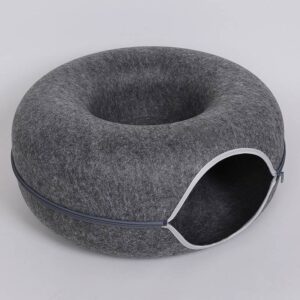four seasons cat nest round felt pet bed all year comfort soft cozy durable 8