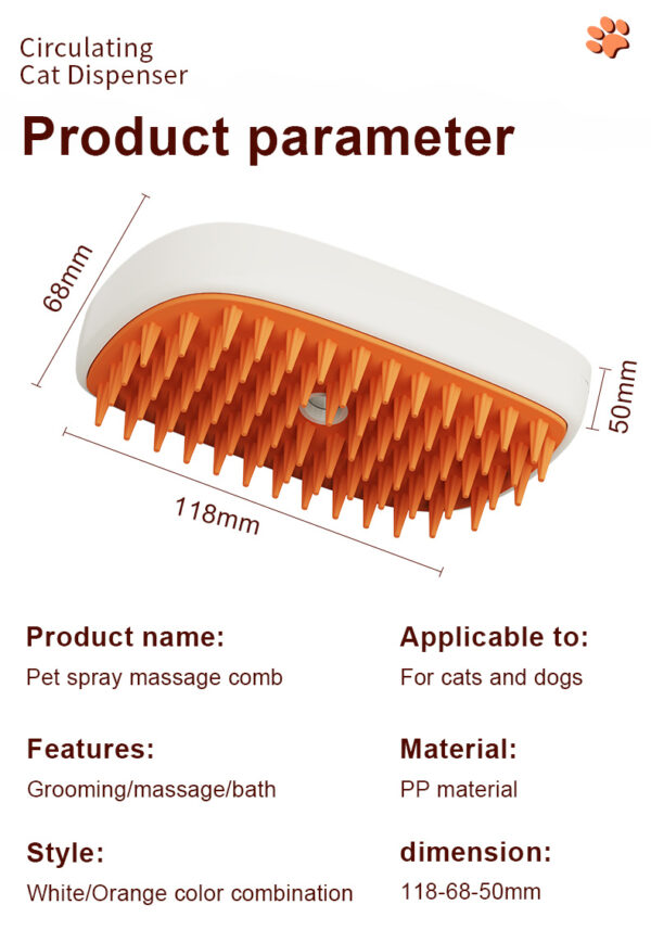 handheld pet spray comb grooming tool for dogs cats bathing shower nozzle water jet wash massage cleaning brush 6