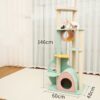 large cat scratching post tall sturdy clawing tower for indoor cats furniture protection 5