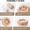 mewoofun donut cat bed fluffy washable round calming pet bed cats small dogs light brown soft 4