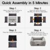 mewoofun medium dog bed washable calming rectangle pet sofa anti slip bottom soft cushion indoor sleeping 1