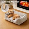 mewoofun medium dog bed washable calming rectangle pet sofa anti slip bottom soft cushion indoor sleeping 3