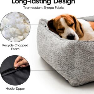 mewoofun medium dog bed washable calming rectangle pet sofa anti slip bottom soft cushion indoor sleeping 4