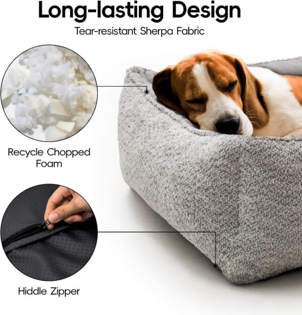 mewoofun medium dog bed washable calming rectangle pet sofa anti slip bottom soft cushion indoor sleeping 4
