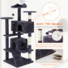 multi functional cat treehouse climbing frame tower condo perch scratching post furniture playhouse pet tree indoor activity 4