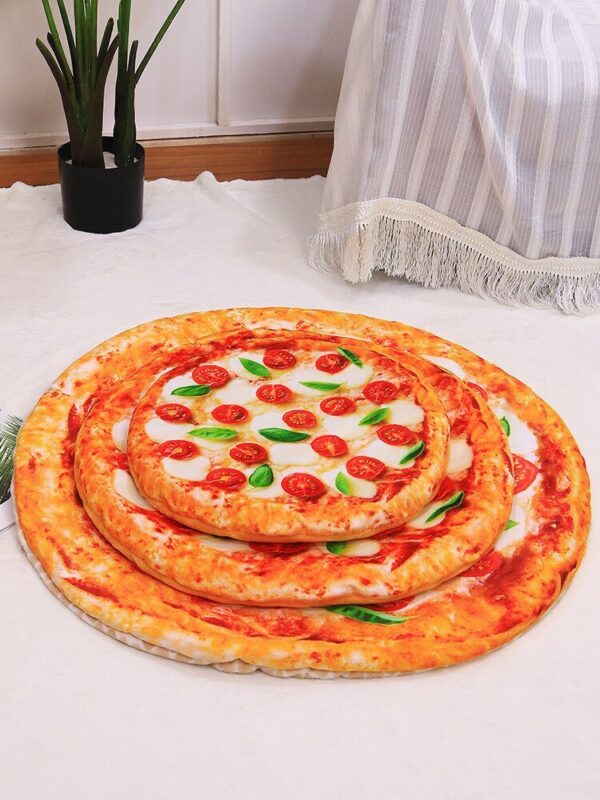 new style cat dog bed pizza shape mat blanket set cozy soft sleeping area pets 1