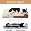 orthopedic dog bed large egg crate foam sofa waterproof lining anti slip bottom comfortable pet bed brown 4