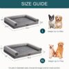 Orthopedic Dog Bed – Large Egg Foam Pet Sofa with Waterproof Washable Cover (40"x30", Grey) - Image 3