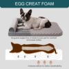 orthopedic dog bed large egg foam pet sofa waterproof washable cover grey 40x30 comfortable durable 5