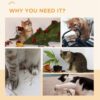 pawhut cat scratching board 4 pack reversible indoor scratcher cardboard pads pet furniture replacement brown durable toy 2