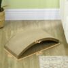 pawhut cat scratching board 4 pack reversible indoor scratcher cardboard pads pet furniture replacement brown durable toy 9