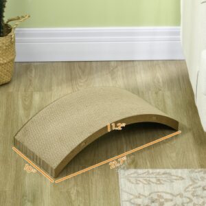 pawhut cat scratching board 4 pack reversible indoor scratcher cardboard pads pet furniture replacement brown durable toy 9