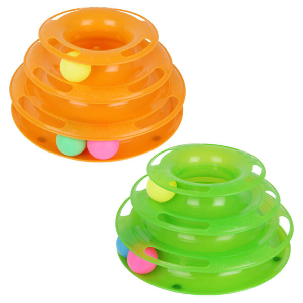 Pet Cat Crazy Ball Disk – Interactive Trilaminar Amusement Toy - Image 5